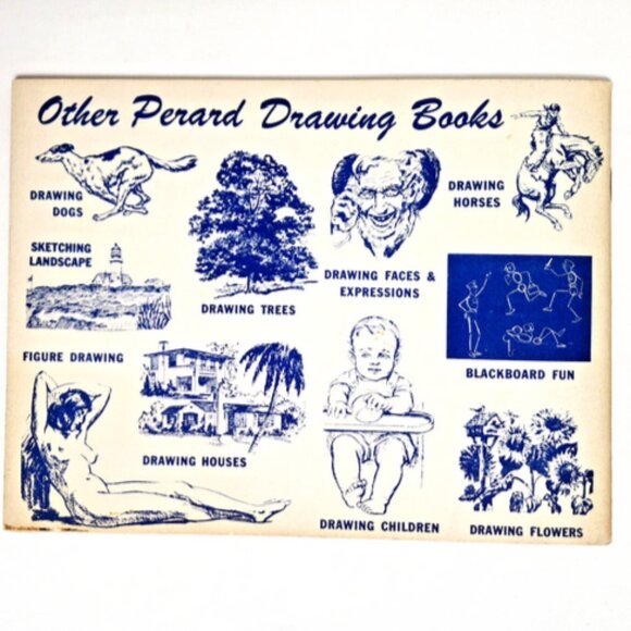 Victor Perard Drawing Sea & Sky1948 with Sketching Landscape 1947 RARE Vint Set - Picture 6 of 11